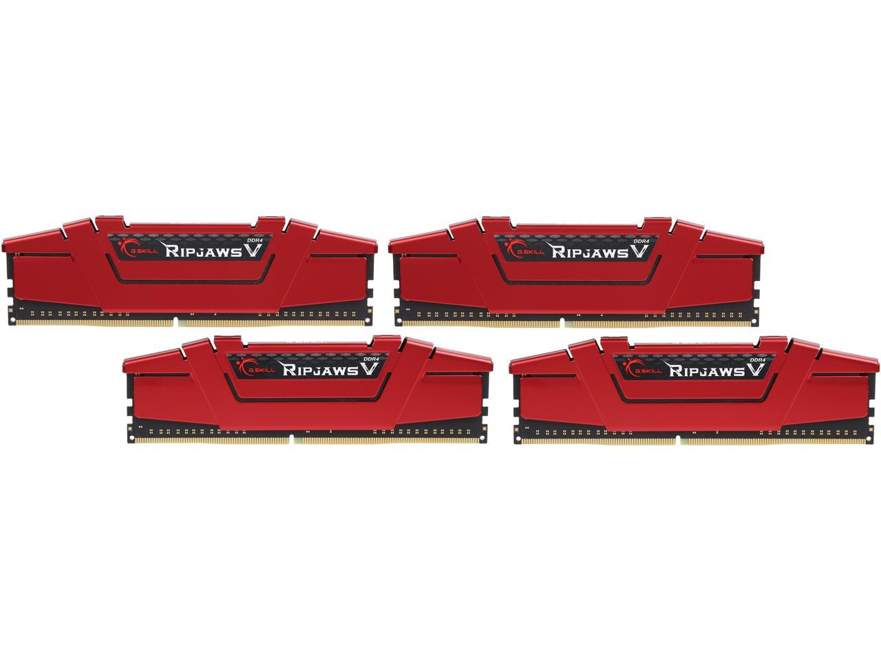 G.SKILL Ripjaws V Series 16GB (4 x 4GB) 288-Pin DDR4 SDRAM DDR4 3200 (PC4 25600) Desktop Memory Model F4-3200C16Q-16GVRB