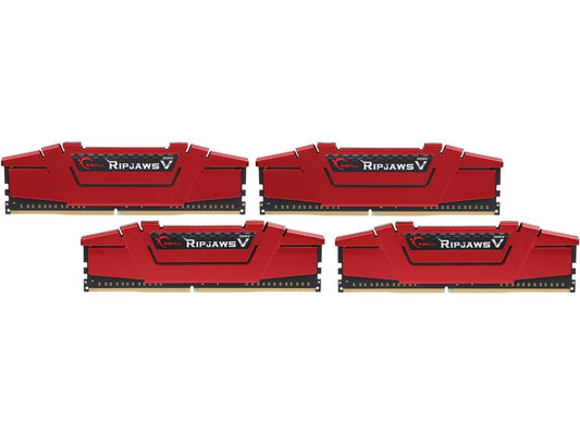 G.SKILL Ripjaws V Series 16GB (4 x 4GB) 288-Pin DDR4 SDRAM DDR4 3200 (PC4 25600) Desktop Memory Model F4-3200C16Q-16GVRB