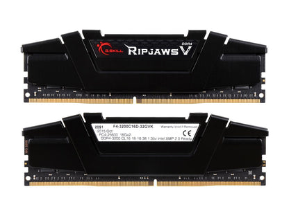 G.SKILL Ripjaws V Series 32GB (2 x 16GB) 288-Pin DDR4 SDRAM DDR4 3200 (PC4 25600) Desktop Memory Model F4-3200C16D-32GVK