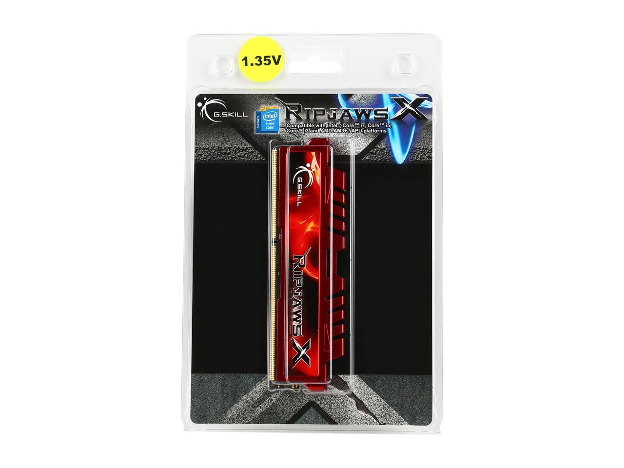 G.SKILL Ripjaws X Series 8GB 240-Pin DDR3 SDRAM DDR3L 1600 (PC3L 12800) Intel 100/9/8/7/6 Series Desktop Memory Model F3-1600C9S-8GXLL