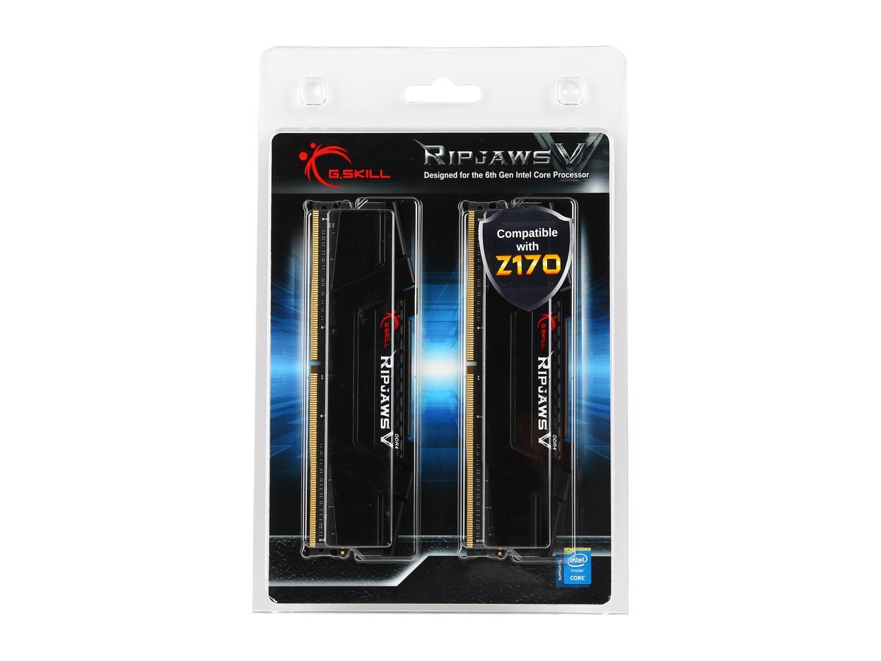 G.SKILL Ripjaws V Series 16GB (2 x 8GB) 288-Pin DDR4 SDRAM DDR4 3400 (PC4 27200) Desktop Memory Model F4-3400C16D-16GVK