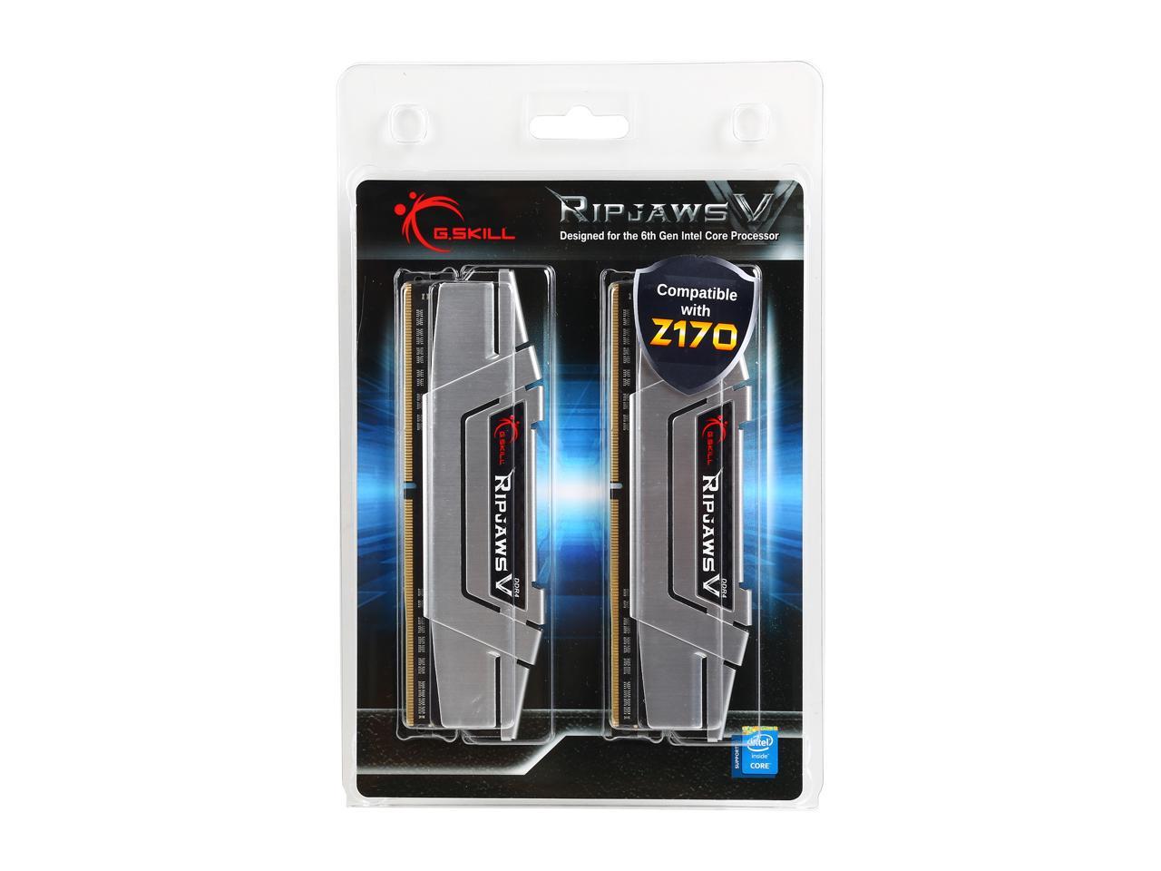 G.SKILL Ripjaws V Series 16GB (2 x 8GB) 288-Pin DDR4 SDRAM DDR4 2400 (PC4 19200) Desktop Memory Model F4-2400C15D-16GVS