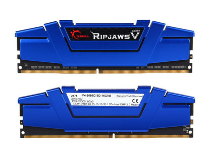 G.SKILL Ripjaws V Series 16GB (2 x 8GB) 288-Pin DDR4 SDRAM DDR4 2666 (PC4 21300) Desktop Memory Model F4-2666C15D-16GVB
