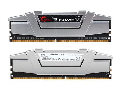 G.SKILL Ripjaws V Series 16GB (2 x 8GB) 288-Pin DDR4 SDRAM DDR4 2666 (PC4 21300) Desktop Memory Model F4-2666C15D-16GVS