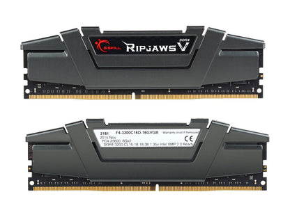 G.SKILL Ripjaws V Series 16GB (2 x 8GB) 288-Pin DDR4 SDRAM DDR4 3200 (PC4 25600) Desktop Memory Model F4-3200C16D-16GVGB