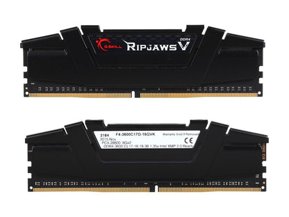 G.SKILL Ripjaws V Series 16GB (2 x 8GB) 288-Pin DDR4 SDRAM DDR4 3600 (PC4 28800) Desktop Memory Model F4-3600C17D-16GVK