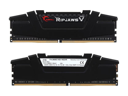 G.SKILL Ripjaws V Series 16GB (2 x 8GB) 288-Pin DDR4 SDRAM DDR4 3600 (PC4 28800) Desktop Memory Model F4-3600C16D-16GVK