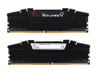 G.SKILL Ripjaws V Series 32GB (2 x 16GB) 288-Pin DDR4 SDRAM DDR4 2800 (PC4 22400) Desktop Memory Model F4-2800C14D-32GVK