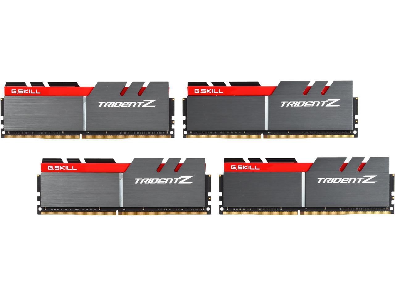 G.SKILL TridentZ Series 64GB (4 x 16GB) 288-Pin DDR4 SDRAM DDR4 3000 (PC4 24000) Intel Z370 Platform Desktop Memory Model F4-3000C14Q-64GTZ