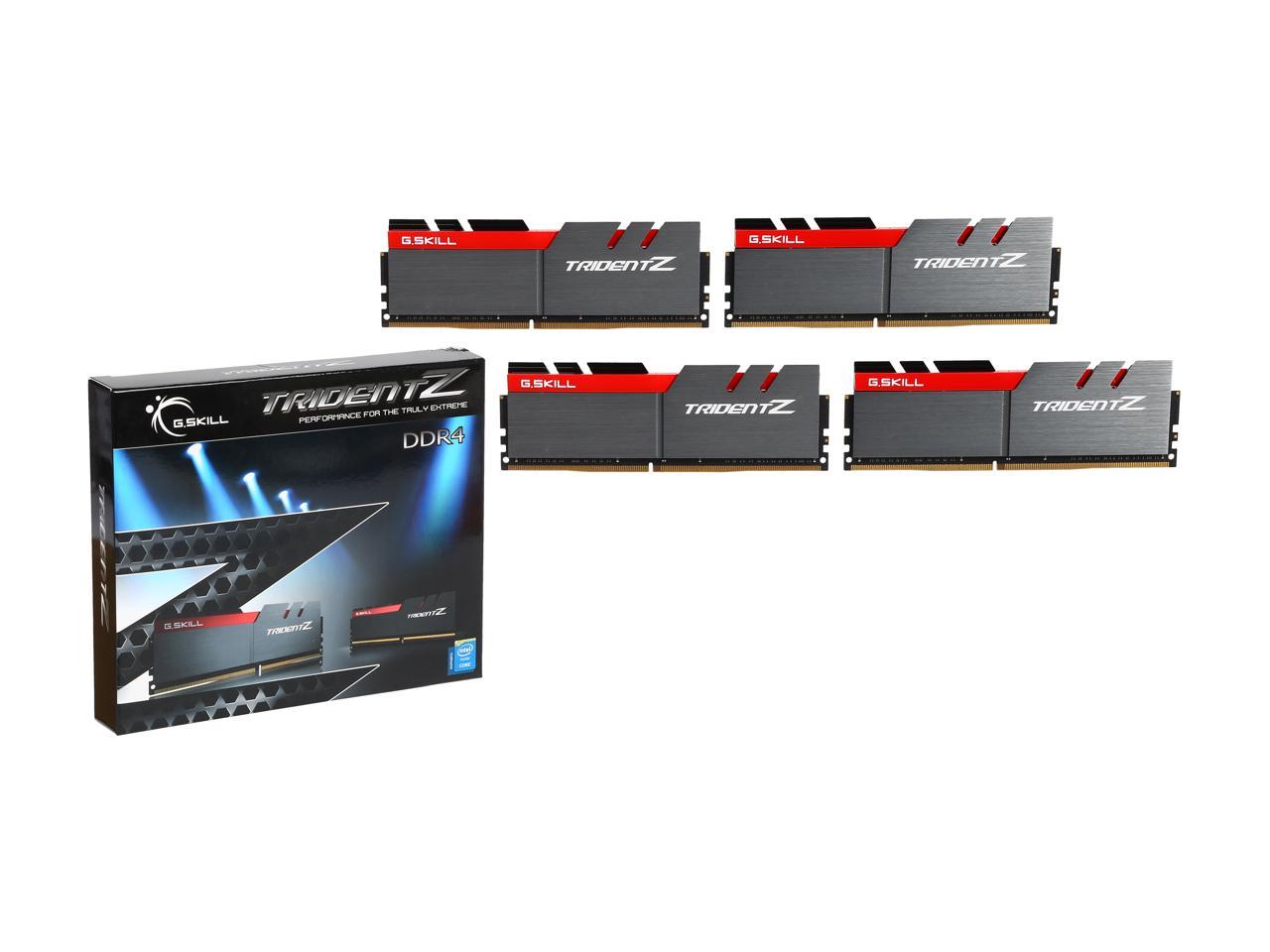 G.SKILL TridentZ Series 64GB (4 x 16GB) 288-Pin DDR4 SDRAM DDR4 3000 (PC4 24000) Intel Z370 Platform Desktop Memory Model F4-3000C14Q-64GTZ