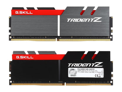 G.SKILL TridentZ Series 32GB (2 x 16GB) 288-Pin DDR4 SDRAM DDR4 3200 (PC4 25600) Intel Z370 Platform Desktop Memory Model F4-3200C14D-32GTZ