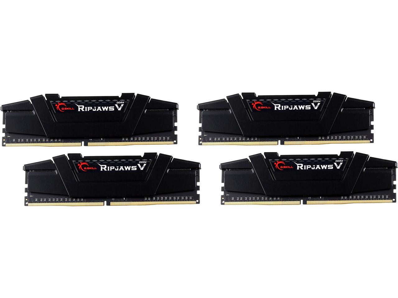 G.SKILL Ripjaws V Series 64GB (4 x 16GB) 288-Pin DDR4 SDRAM DDR4 3000 (PC4 24000) Desktop Memory Model F4-3000C14Q-64GVK