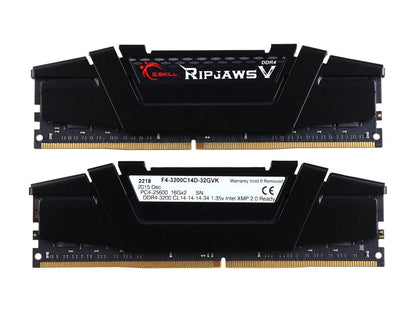 G.SKILL Ripjaws V Series 32GB (2 x 16GB) 288-Pin DDR4 SDRAM DDR4 3200 (PC4 25600) Desktop Memory Model F4-3200C14D-32GVK