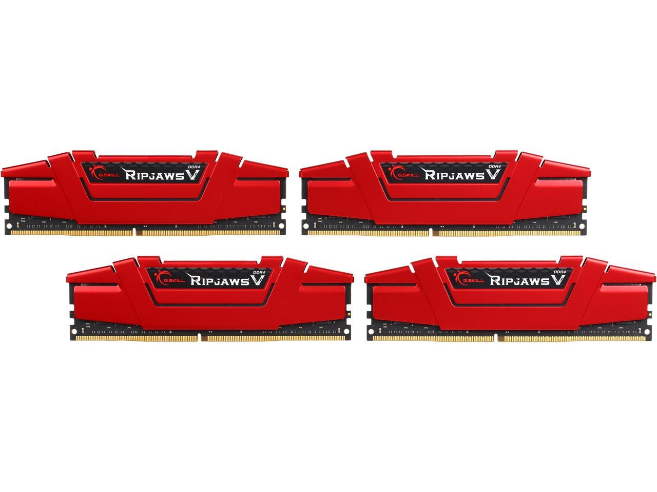 G.SKILL Ripjaws V Series 64GB (4 x 16GB) 288-Pin DDR4 SDRAM DDR4 3000 (PC4 24000) Desktop Memory Model F4-3000C14Q-64GVR