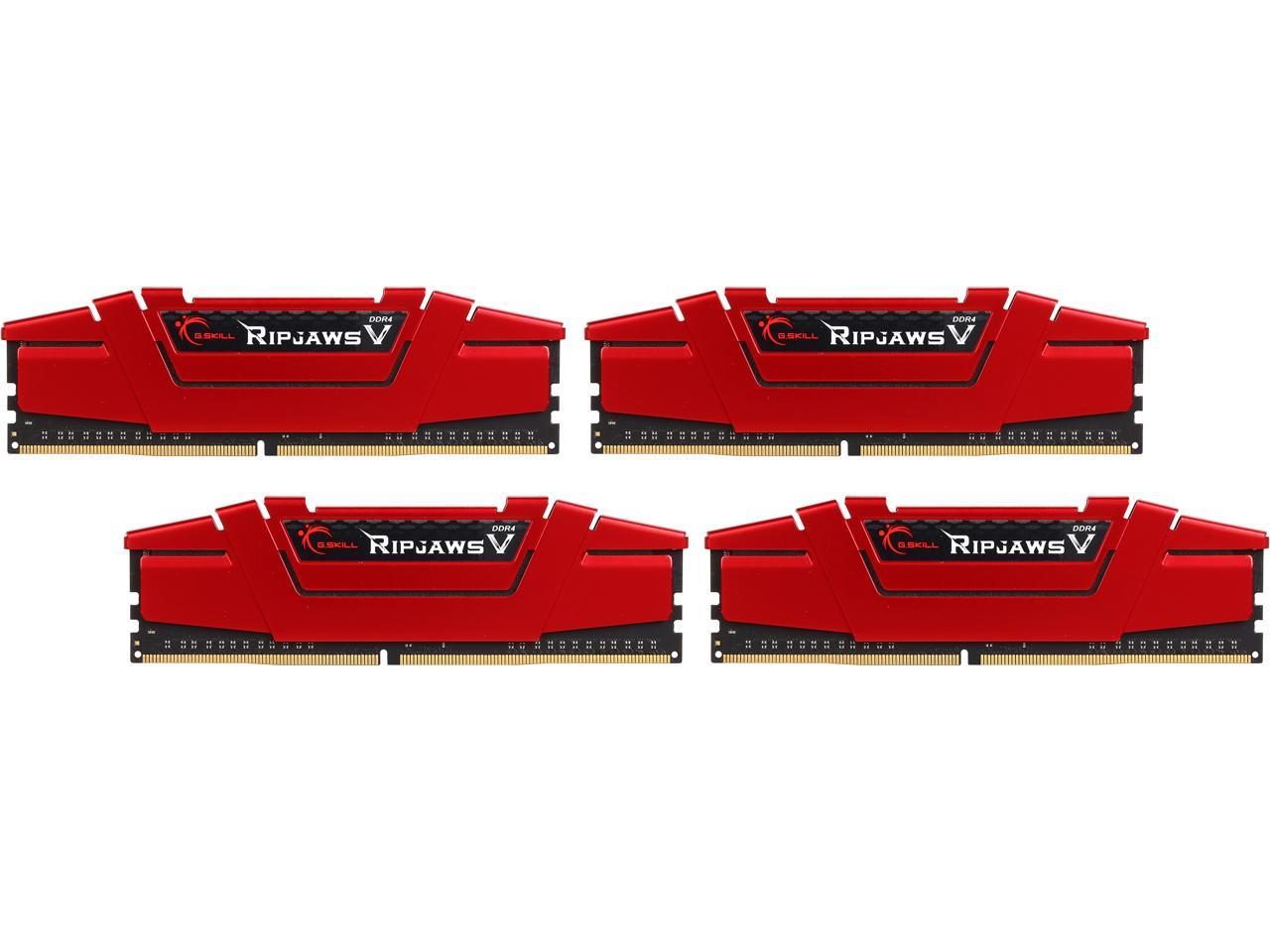 G.SKILL Ripjaws V Series 32GB (4 x 8GB) 288-Pin DDR4 SDRAM DDR4 3200 (PC4 25600) Desktop Memory Model F4-3200C15Q-32GVR