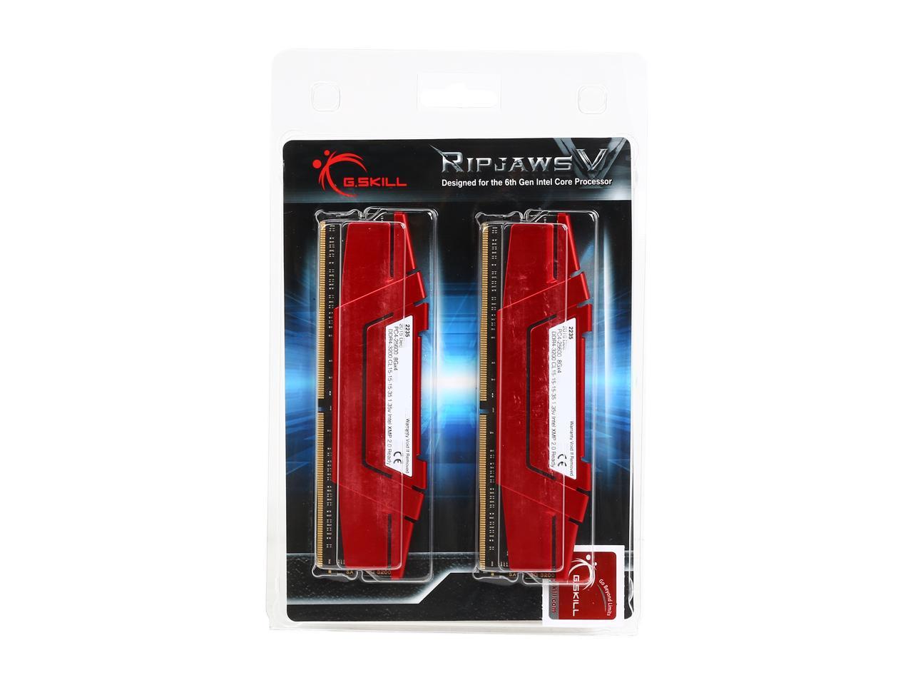G.SKILL Ripjaws V Series 32GB (4 x 8GB) 288-Pin DDR4 SDRAM DDR4 3200 (PC4 25600) Desktop Memory Model F4-3200C15Q-32GVR