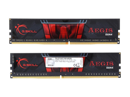 G.SKILL Aegis 8GB (2 x 4GB) 288-Pin DDR4 SDRAM DDR4 2133 (PC4 17000) Intel Z170 Platform / Intel X99 Platform Desktop Memory Model F4-2133C15D-8GIS