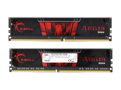 G.SKILL Aegis 16GB (2 x 8GB) 288-Pin DDR4 SDRAM DDR4 2133 (PC4 17000) Desktop Memory Model F4-2133C15D-16GIS