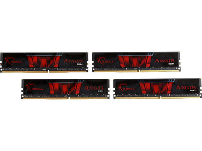 G.SKILL Aegis 64GB (4 x 16GB) 288-Pin DDR4 SDRAM DDR4 2133 (PC4 17000) Intel Z170 Platform / Intel X99 Platform Desktop Memory Model F4-2133C15Q-64GIS