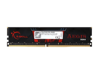 G.SKILL Aegis 16GB 288-Pin DDR4 SDRAM DDR4 2133 (PC4 17000) Desktop Memory Model F4-2133C15S-16GIS