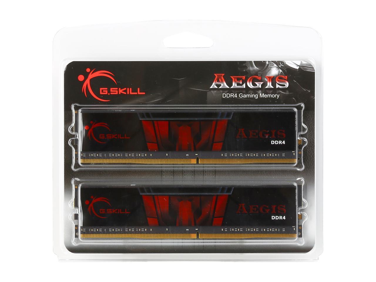 G.SKILL Aegis 8GB (2 x 4GB) 288-Pin DDR4 SDRAM DDR4 2400 (PC4 19200) Desktop Memory Model F4-2400C15D-8GIS