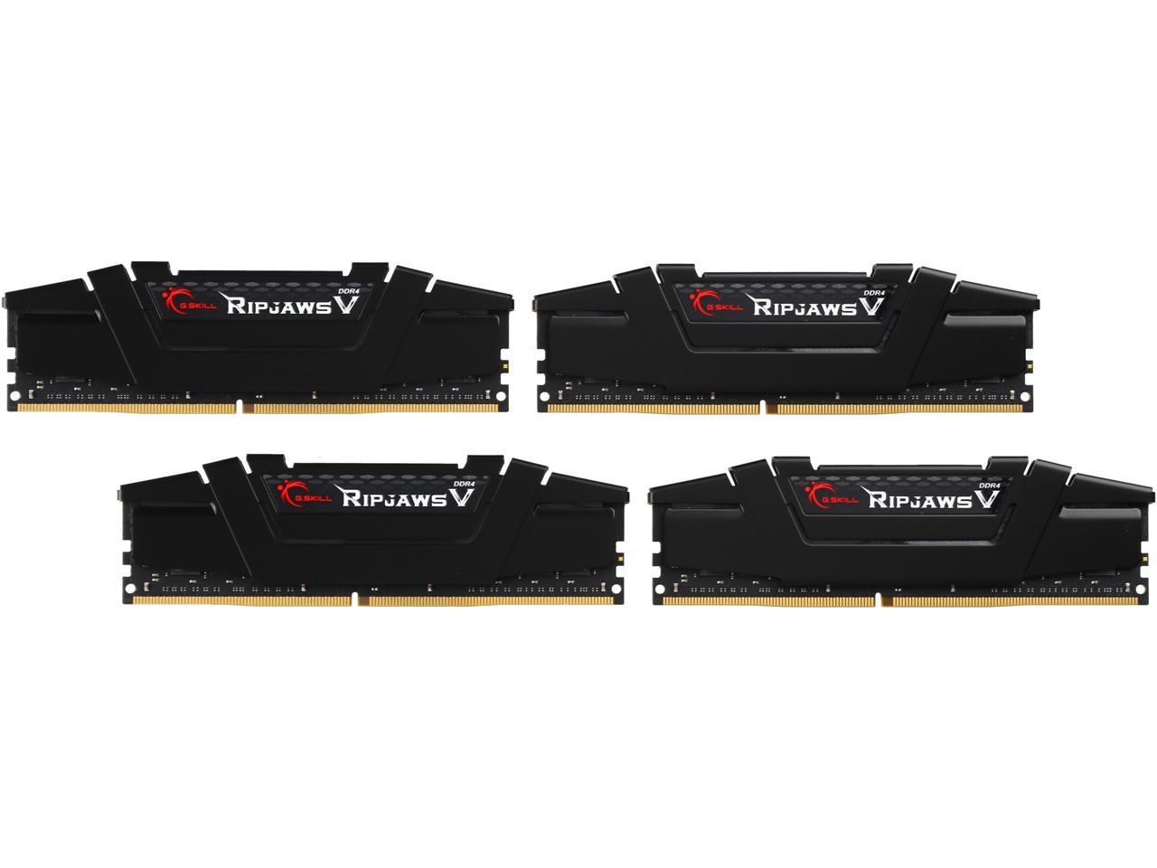 G.SKILL Ripjaws V Series 64GB (4 x 16GB) 288-Pin DDR4 SDRAM DDR4 3400 (PC4 27200) Desktop Memory Model F4-3400C16Q-64GVK