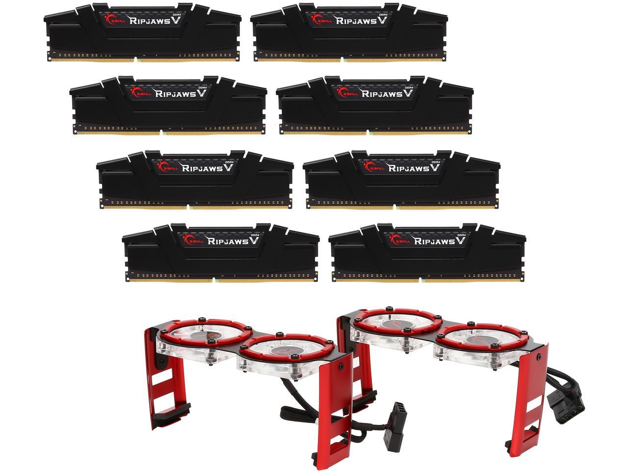 G.SKILL Ripjaws V Series 128GB (8 x 16GB) 288-Pin DDR4 SDRAM DDR4 3000 (PC4 24000) Desktop Memory Model F4-3000C14Q2-128GVKD