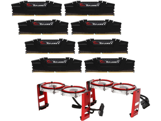 G.SKILL Ripjaws V Series 128GB (8 x 16GB) 288-Pin DDR4 SDRAM DDR4 3000 (PC4 24000) Desktop Memory Model F4-3000C14Q2-128GVKD