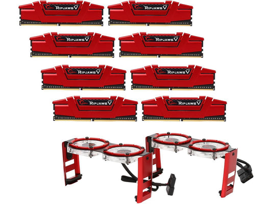 G.SKILL Ripjaws V Series 128GB (8 x 16GB) 288-Pin DDR4 SDRAM DDR4 3000 (PC4 24000) Desktop Memory Model F4-3000C14Q2-128GVRD