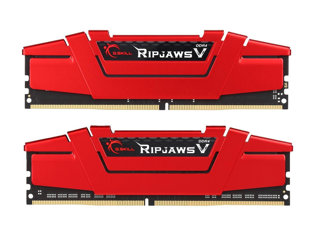 G.SKILL Ripjaws V Series 64GB (8 x 8GB) 288-Pin DDR4 SDRAM DDR4 3200 (PC4 25600) Desktop Memory Model F4-3200C15Q2-64GVR