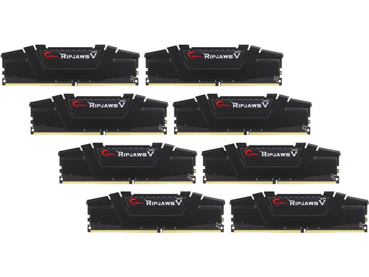G.SKILL Ripjaws V Series 64GB (8 x 8GB) 288-Pin DDR4 SDRAM DDR4 3200 (PC4 25600) Desktop Memory Model F4-3200C14Q2-64GVK