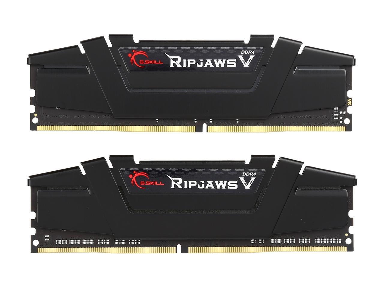 G.SKILL Ripjaws V Series 64GB (8 x 8GB) 288-Pin DDR4 SDRAM DDR4 3200 (PC4 25600) Desktop Memory Model F4-3200C14Q2-64GVK