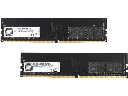 G.SKILL NS Series 16GB (2 x 8GB) 288-Pin DDR4 SDRAM DDR4 2133 (PC4 17000) Intel Z170 Platform / Intel X99 Platform Memory Kit Model F4-2133C15D-16GNS
