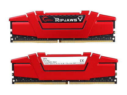 G.SKILL Ripjaws V Series 16GB (2 x 8GB) 288-Pin DDR4 SDRAM DDR4 3200 (PC4 25600) Desktop Memory Model F4-3200C16D-16GVR