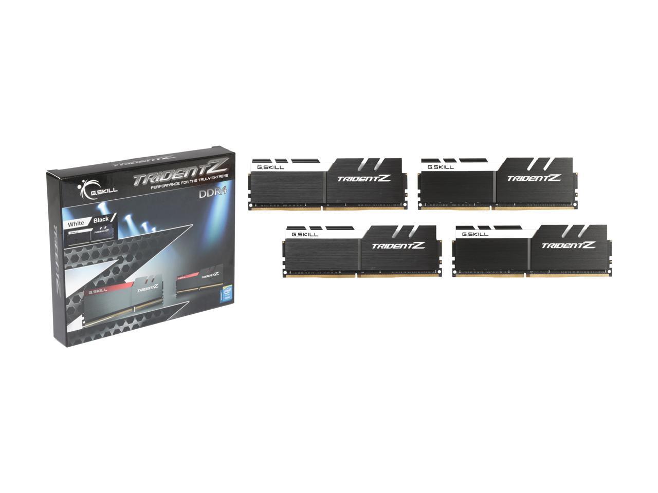 G.SKILL TridentZ Series 32GB (4 x 8GB) 288-Pin DDR4 SDRAM DDR4 3200 (PC4 25600) Intel Z370 Platform / Intel X99 Platform Desktop Memory Model F4-3200C16Q-32GTZKW