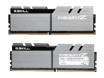 G.SKILL TridentZ Series 64GB (8 x 8GB) 288-Pin DDR4 SDRAM DDR4 3200 (PC4 25600) Intel X99 Platform Desktop Memory Model F4-3200C16Q2-64GTZSK