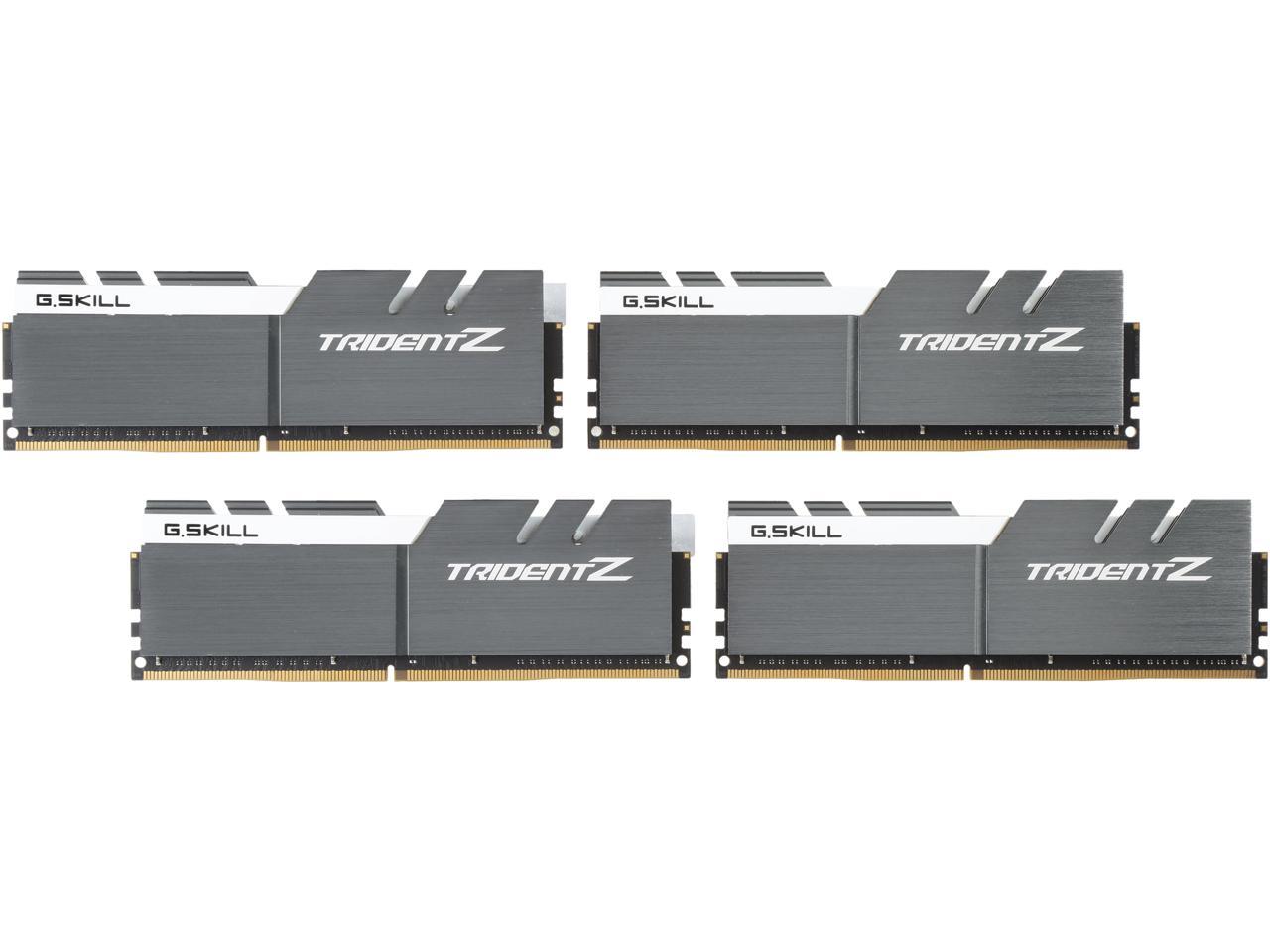 G.SKILL TridentZ Series 64GB (4 x 16GB) 288-Pin DDR4 SDRAM DDR4 3200 (PC4 25600) Intel Z370 Platform / Intel X99 Platform Desktop Memory Model F4-3200C14Q-64GTZSW