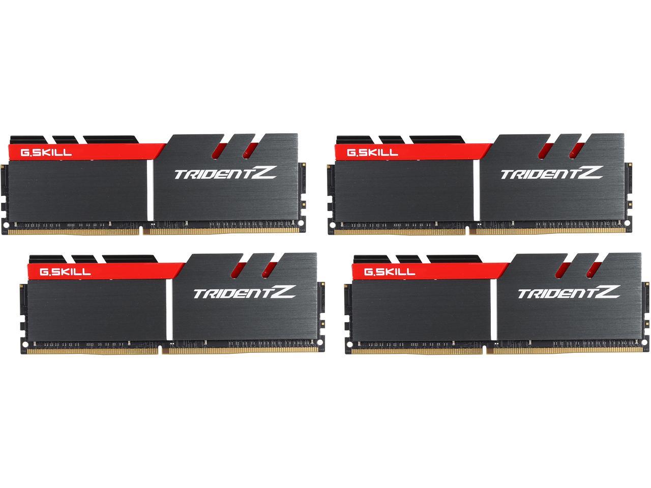 G.SKILL TridentZ Series 64GB (4 x 16GB) 288-Pin DDR4 SDRAM DDR4 3300 (PC4 26400) Intel X99 Platform Memory (Desktop Memory) Model F4-3300C16Q-64GTZ