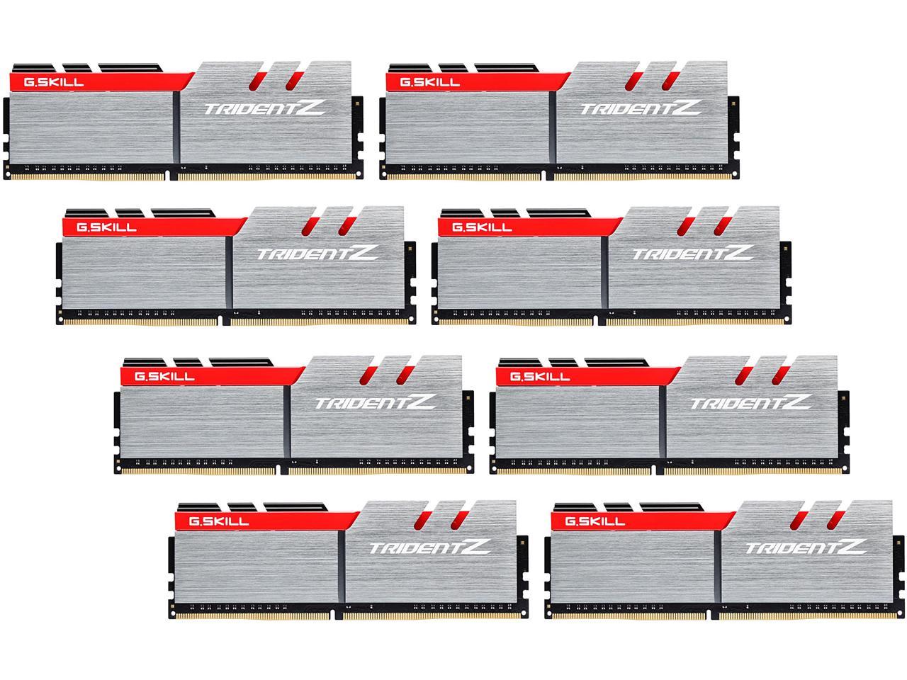 G.SKILL TridentZ Series 64GB (8 x 8GB) 288-Pin DDR4 SDRAM DDR4 3400 (PC4 27200) Intel X99 Platform Memory (Desktop Memory) Model F4-3400C16Q2-64GTZ