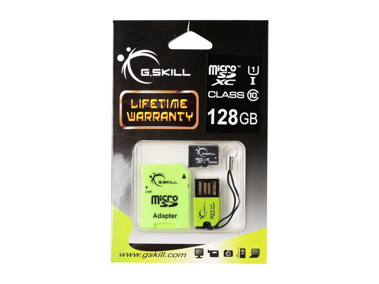G.Skill 128GB microSDXC UHS-I/U1 Class 10 Memory Card with OTG (FF-TSDXC128GC-U1)