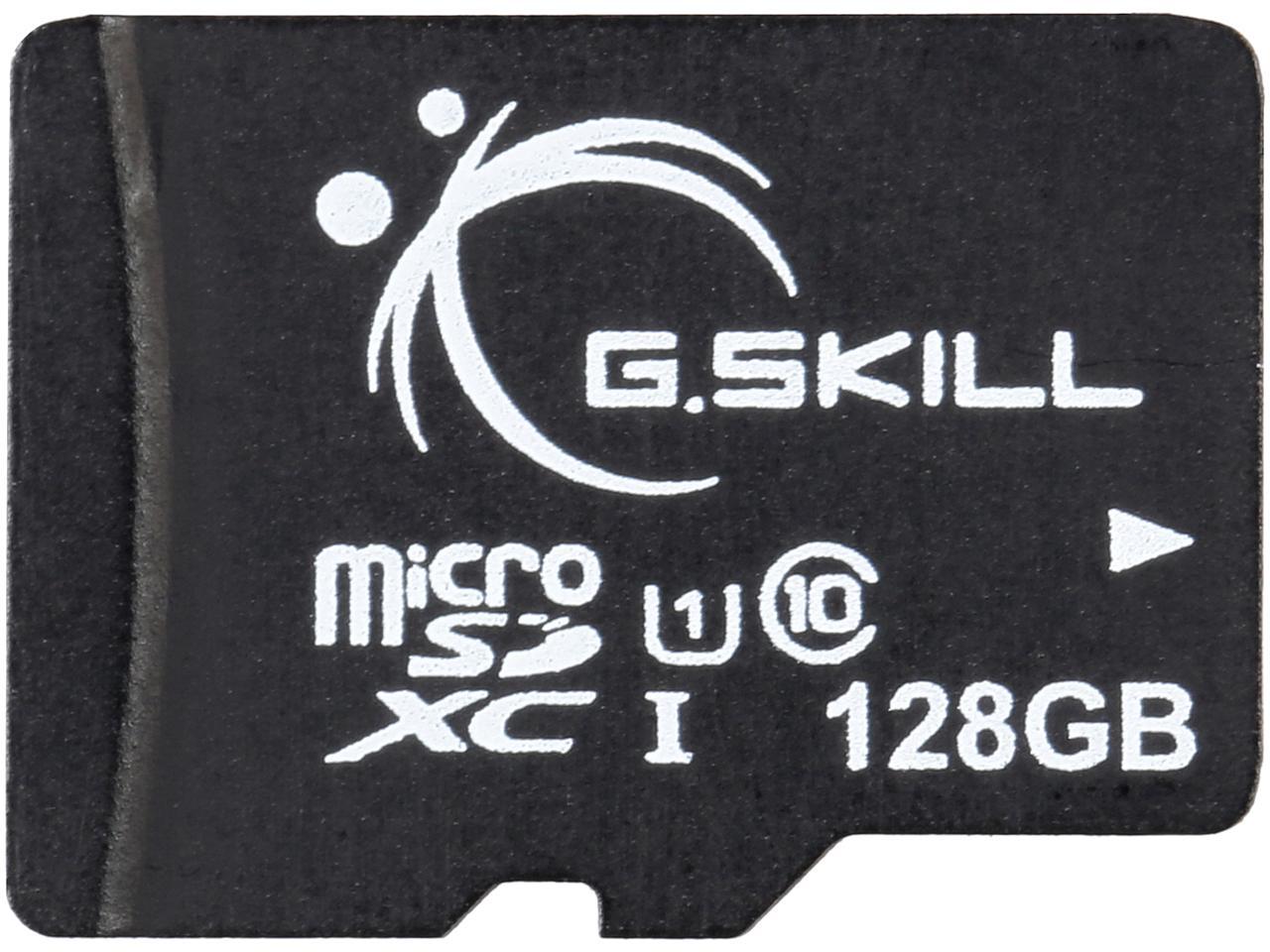 G.Skill 128GB microSDXC UHS-I/U1 Class 10 Memory Card with Adapter (FF-TSDXC128GA-U1)