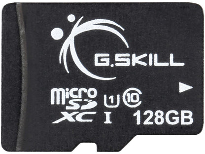 G.Skill 128GB microSDXC UHS-I/U1 Class 10 Memory Card with Adapter (FF-TSDXC128GA-U1)