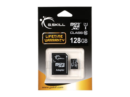 G.Skill 128GB microSDXC UHS-I/U1 Class 10 Memory Card with Adapter (FF-TSDXC128GA-U1)