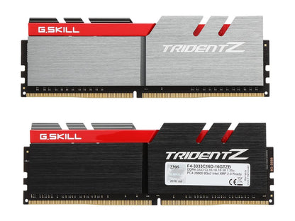 G.SKILL TridentZ Series 16GB (2 x 8GB) 288-Pin DDR4 SDRAM DDR4 3333 (PC4 26600) Intel Z370 Platform Memory (Desktop Memory) Model F4-3333C16D-16GTZB