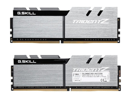 G.SKILL TridentZ Series 16GB (2 x 8GB) 288-Pin DDR4 SDRAM DDR4 3466 (PC4 27700) Intel Z370 Platform Desktop Memory Model F4-3466C16D-16GTZSK