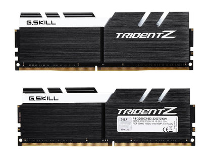 G.SKILL TridentZ Series 32GB (2 x 16GB) 288-Pin DDR4 SDRAM DDR4 3200 (PC4 25600) Intel XMP 2.0 Desktop Memory Model F4-3200C16D-32GTZKW