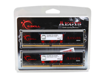 G.SKILL Aegis 32GB (2 x 16GB) 288-Pin DDR4 SDRAM DDR4 3000 (PC4 24000) Intel XMP 2.0 Desktop Memory Model F4-3000C16D-32GISB