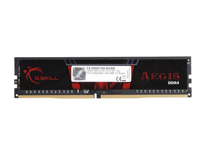 G.SKILL Aegis 8GB 288-Pin DDR4 SDRAM DDR4 3000 (PC4 24000) Memory (Desktop Memory) Model F4-3000C16S-8GISB