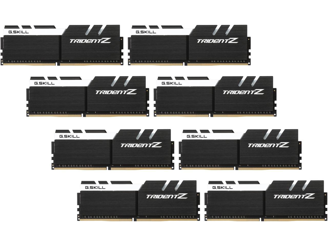 G.SKILL TridentZ Series 64GB (8 x 8GB) 288-Pin DDR4 SDRAM DDR4 3300 (PC4 26400) Desktop Memory Model F4-3300C16Q2-64GTZKW