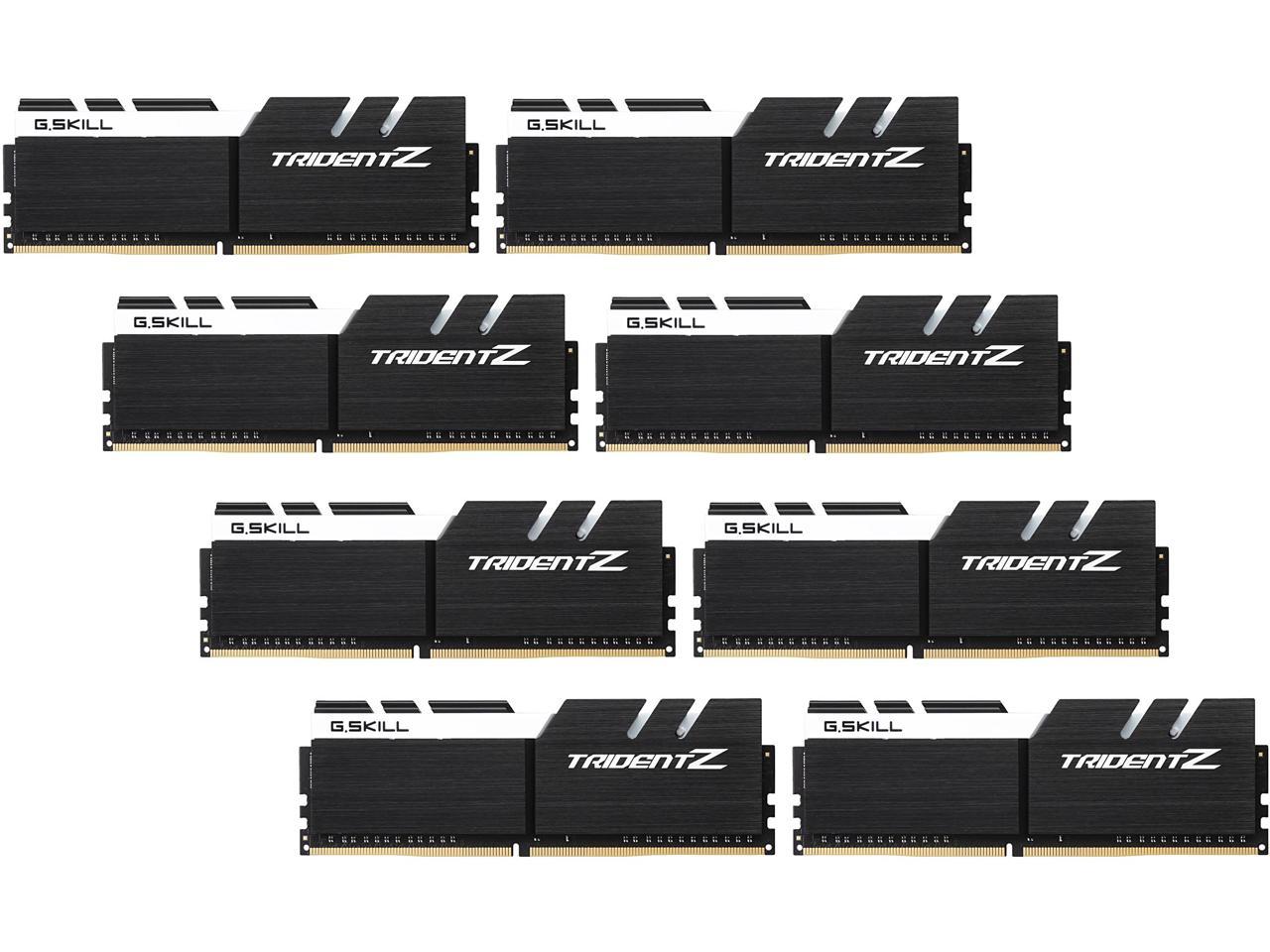 G.SKILL TridentZ Series 64GB (8 x 8GB) 288-Pin DDR4 SDRAM DDR4 3333 (PC4 26600) Desktop Memory Model F4-3333C16Q2-64GTZKW